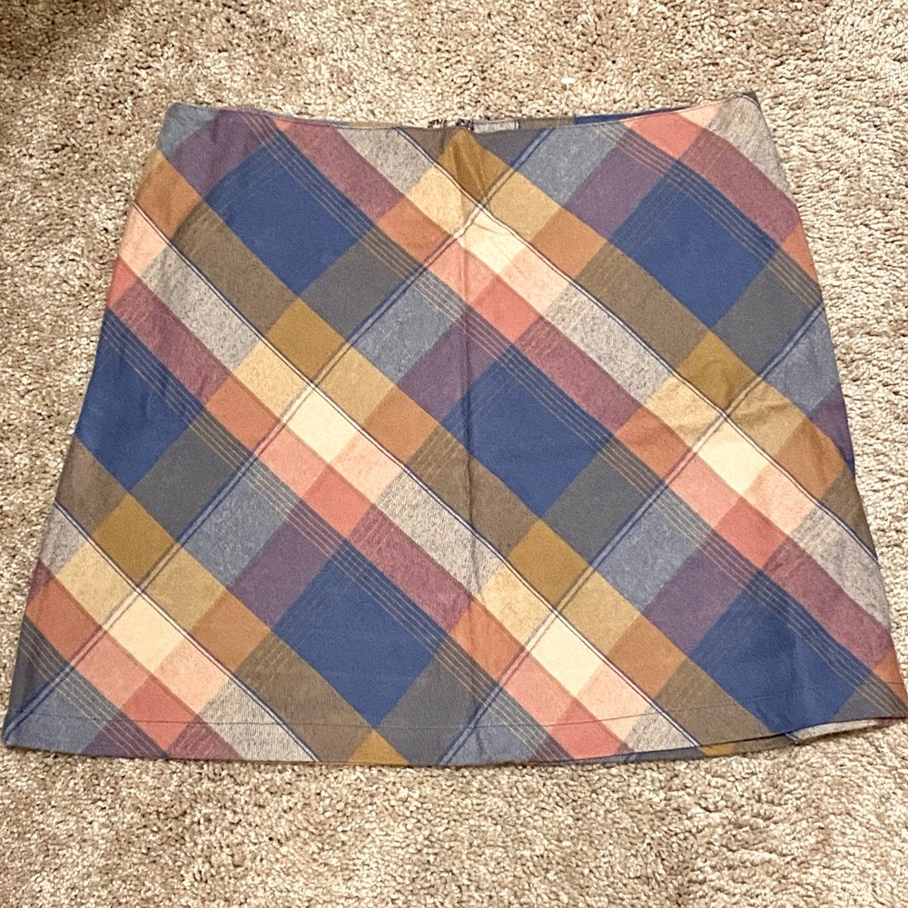 Warm Toned Plaid Skirt